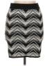 Aqua Chevron-herringbone Silver Casual Skirt Size M - photo 1