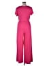 French Atmosphere Solid Pink Jumpsuit Size 1X - photo 2