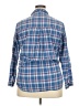 Margot Plaid Blue Long Sleeve Button-Down Shirt Size XXL (estimated) - photo 2