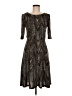 Kim Rogers Chevron-herringbone Brown Cocktail Dress Size 8 - photo 1