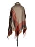 MULTIPLES 100% Acrylic Brown Poncho Size 1X - photo 1