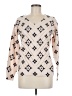 Unbranded 100% Polyester Print Ivory Pullover Sweater Size S - photo 1