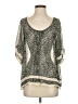 Marina Luna 100% Polyester Ivory 3/4 Sleeve Blouse Size S - photo 1