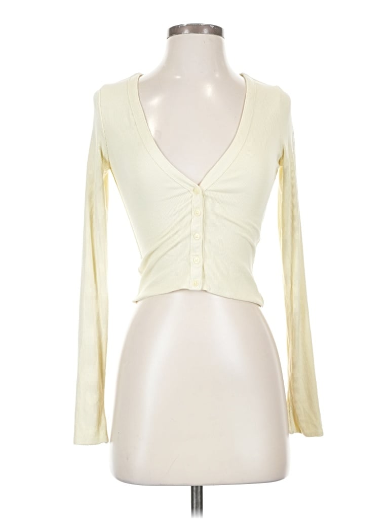 Pre-owned Oh Polly Cardigan Sweater In White