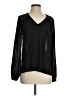 Rose + Olive 100% Polyester Black Long Sleeve Blouse Size S - photo 1