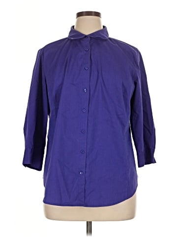 Worthington 3/4 Sleeve Button-Down Shirt (view 1)