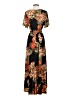 Assorted Brands Floral Black Casual Dress Size P (estimated, petite) - photo 2