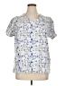 Assorted Brands Blue Short Sleeve Blouse Size XL - photo 1