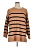 Ann Taylor LOFT Stripes Brown Pullover Sweater Size XL - photo 1