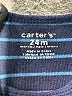 Carter's Stripes Blue Long Sleeve Onesie 18-24 MO / 24 MO - photo 3