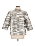 Collection 100% Polyester Camo Gray 3/4 Sleeve Blouse Size L - photo 1