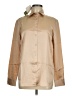 LILYSILK 100% Silk Solid Tan Long Sleeve Silk Top Size M - photo 1