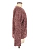 Lou & Grey Tweed Burgundy Pullover Sweater Size M - photo 4