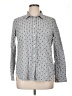 Gap 100% Cotton Print Gray Long Sleeve Button-Down Shirt Size XL - photo 1