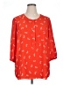 Not Your Daughter's Jeans 100% Polyester Orange 3/4 Sleeve Blouse Size 1X - photo 1