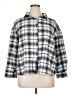 Shein Curve 100% Polyester Plaid Silver 3/4 Sleeve Blouse Size 14 Plus (1) - photo 1