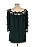 Unbranded 100% Polyester Teal 3/4 Sleeve Blouse Size L - photo 2