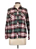 Natural Reflections 100% Cotton Plaid Green Long Sleeve Button-Down Shirt Size L - photo 1