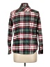 Natural Reflections 100% Cotton Plaid Green Long Sleeve Button-Down Shirt Size L - photo 2