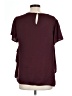 Hazel 100% Polyester Burgundy Short Sleeve Blouse Size L - photo 2