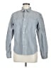 Unbranded Chevron-herringbone Gray Long Sleeve Button-Down Shirt Size M - photo 1