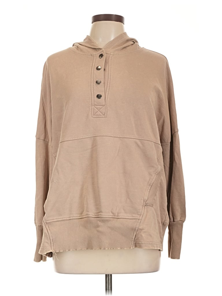 Pre-owned Zenana Poncho In Tan