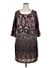 CHRIS McLaughlin Paisley Brown Casual Dress Size 14W - photo 1