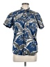 Assorted Brands 100% Cotton Tropical Blue Short Sleeve Button-Down Shirt Size M - photo 1