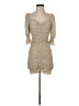 Blush 100% Polyester Tweed Tan Cocktail Dress Size S - photo 1