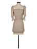 Blush 100% Polyester Tweed Tan Cocktail Dress Size S - photo 2