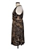 Connected Apparel Animal Print Brown Cocktail Dress Size L (estimated) - photo 5