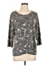 Chico's Paisley Silver 3/4 Sleeve T-Shirt Size Lg (2) - photo 1