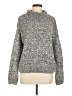 JOA 100% Acrylic Tweed Gray Turtleneck Sweater Size M - photo 1