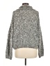 JOA 100% Acrylic Tweed Gray Turtleneck Sweater Size M - photo 2