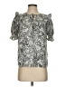 Who What Wear 100% Polyester Gray Short Sleeve Blouse Size XS - photo 1