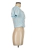 Shein Blue Short Sleeve Top Size 6 - photo 4