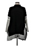 Chic Wish 100% Acrylic Stripes Black Poncho One size - photo 1
