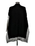 Chic Wish 100% Acrylic Stripes Black Poncho One size - photo 2