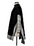 Chic Wish 100% Acrylic Stripes Black Poncho One size - photo 5