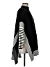 Chic Wish 100% Acrylic Stripes Black Poncho One size - photo 4