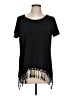 New Directions Black Short Sleeve Top Size L - photo 1