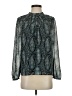J.Crew Factory Store 100% Polyester Paisley Teal Long Sleeve Blouse Size S - photo 1