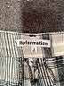 Reformation 100% Linen Plaid Silver Linen Pants Size 2 - photo 4