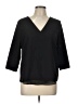 C&E Lifestyle Black 3/4 Sleeve Top Size L - photo 1