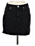 Bershka Solid Black Denim Skirt Size 6 - photo 1
