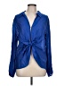 Ellen Tracy Blue Long Sleeve Blouse Size L - photo 1