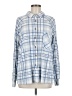 BKE Plaid Blue Long Sleeve Blouse Size M - photo 1