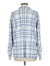 BKE Plaid Blue Long Sleeve Blouse Size M - photo 2