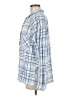 BKE Plaid Blue Long Sleeve Blouse Size M - photo 5