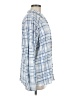 BKE Plaid Blue Long Sleeve Blouse Size M - photo 4